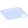 10 vassoi con supporto in vetro, antiscivolo, 20 x 20 cm, bianco