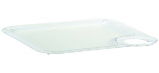 Tablett Coktail mit Glashalter, Gleitschutz, 20 x 20 cm, transparent