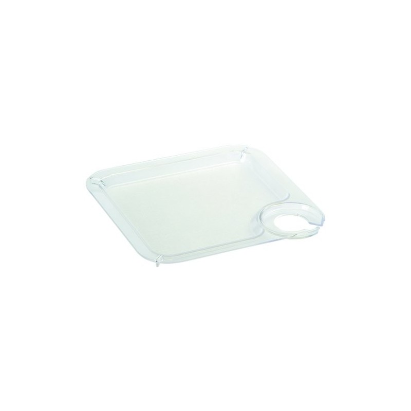 10 vassoi con supporto in vetro, antiscivolo, 20 x 20 cm, trasparente