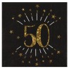 10 tovaglioli di carta "Età scintillante d'oro", 50 anni, oro nero. 16,5 X 16,5 cm 10 tovaglioli di carta "Età scintillante d'oro", 50 anni, oro nero. 16,5 X 16,5 cm
