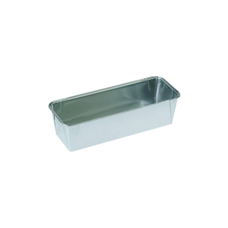 100 Vassoi in alluminio liscio, bordo arrotolato, 100 x 64 x 38 mm