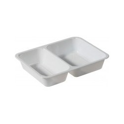 50 Barquettes à menus en CPET, avec couvercles, 226 x 177 x 30 mm