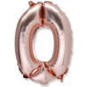 1 Ballon rose gold métallique Chiffre 0 1 Ballon rose gold métallique Chiffre 0