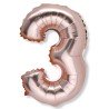 1 Ballon rose gold métallique Chiffre 4