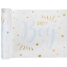 Runner da tavola Baby Shower, Boy blu 28 cm x 3 m