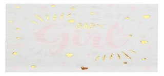 20 Babyparty-Servietten, Mädchenrose, 16,5 x 16,5 cm