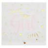 20 Serviettes baby shower, Girl rose, 16,5 x 16,5 cm 