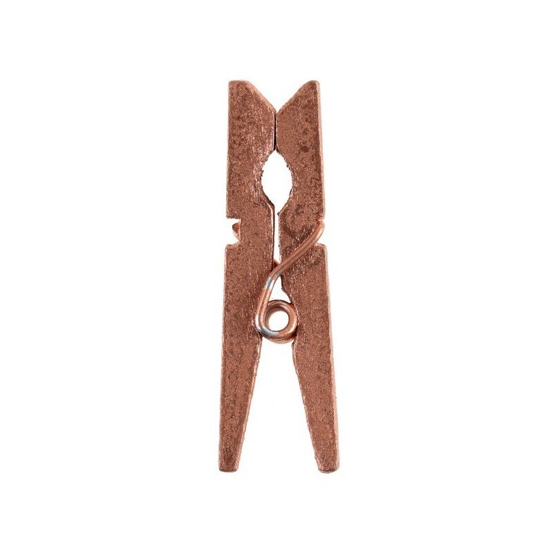 12 pinze in legno oro rosa, dimensioni 3,5 cm