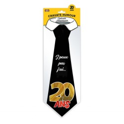 Cravate "20 ans", noir