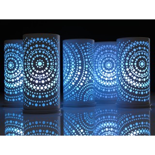 Metall-Kerzenhalter für Maxi-Teelichter oder LED, 14 x 7,5 cm, Billy, schwarz