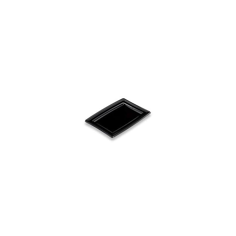 5 piatti neri in pet nero 460 x 305 x 18 mm con coperchio a cupola trasparente, 460 x 305 x 70 mm 5 piatti neri in pet nero 460 x 305 x 18 mm con coperchio a cupola trasparente, 460 x 305 x 70 mm