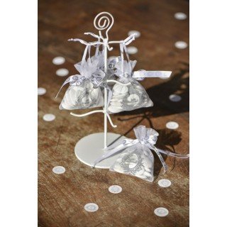 Portant arbre, métal, blanc ,sachet de 1 pièce