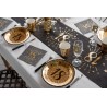 10 piatti di cartone, oro e nero, 20 anni Ø 22,5 cm 10 piatti di cartone, oro e nero, 20 anni Ø 22,5 cm