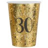 10 gobelets en carton, or et noir, 27cl, 30 ans 10 gobelets en carton, or et noir, 27cl, 30 ans
