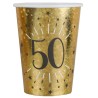 10 gobelets en carton, or et noir, 27cl, 50 ans 10 gobelets en carton, or et noir, 27cl, 50 ans