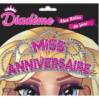 Tiara fucsia "Joyeux Anniversaire"