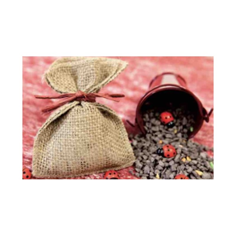 5 Sacs en jute naturels, 8 x 10 cm