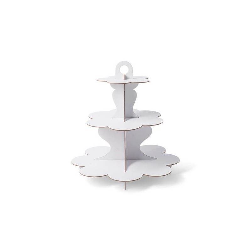 1 Présentoir 3étages carton blanc 34 cm 1 Présentoir 3étages carton blanc 34 cm