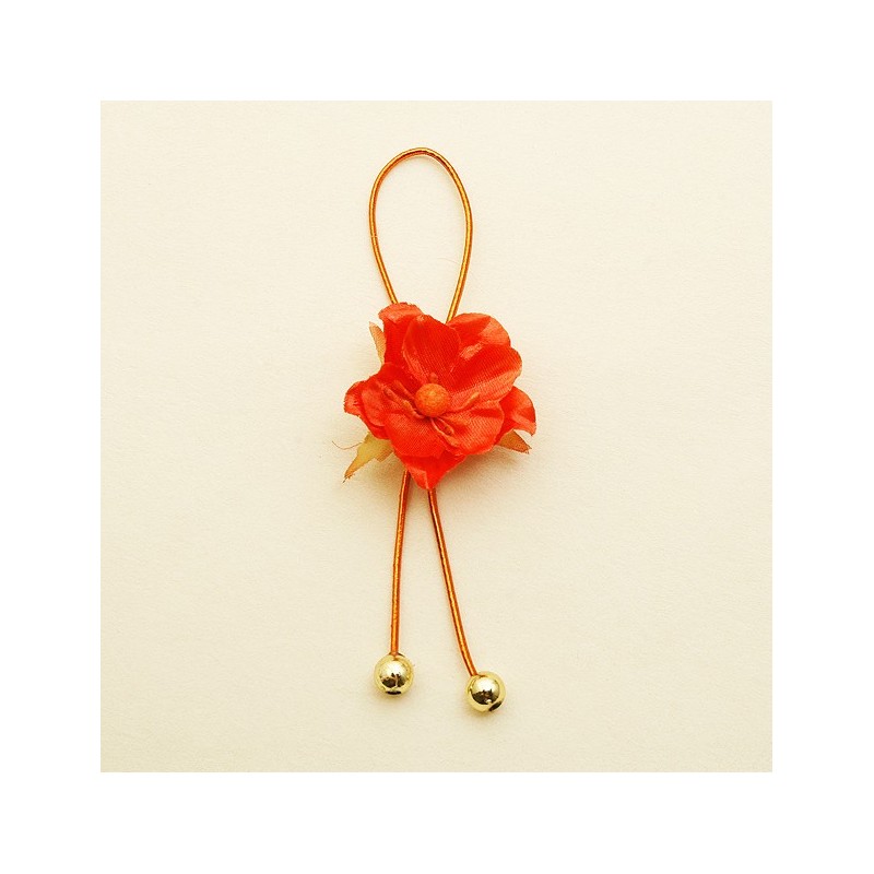 Décor fleur serviette, 6 pièces, orange