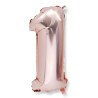 1 Ballon rose gold métallique Chiffre 1 1 Ballon rose gold métallique Chiffre 1