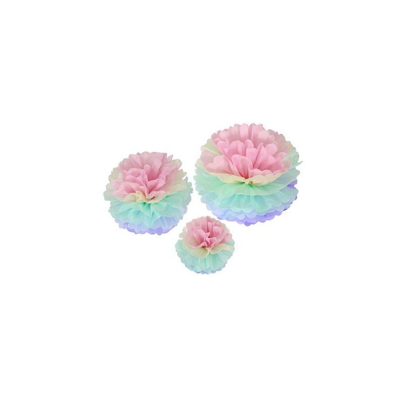 3 fleurs de décoration, pastel 20 cm 30 cm 40 cm 3 fleurs de décoration, pastel 20 cm 30 cm 40 cm