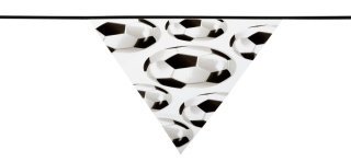 Guirlande 15 fanions PE 30 x 20 cm football 6 m