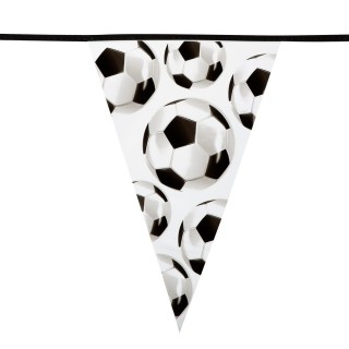Girlande 15 PE Wimpel 30 x 20 cm Fußball 6 m