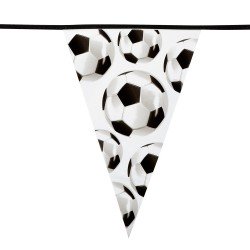 Ghirlanda con 15 gagliardetti PE 30 x 20 cm calcio 6 m