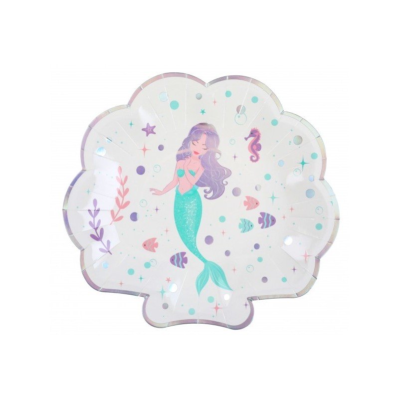 10 Meerjungfrauenteller 2,7cm x 21cm