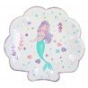 10 piatti a forma di sirena 2,7 cm x 21 cm
