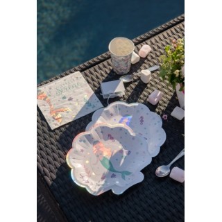 10 assiettes Sirène 2,7cm x 21cm 