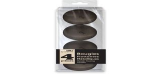 4 candele metalliche galleggianti, nere 1,5 x 4,5 cm