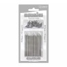 10 Bougies pailletées avec support, argent 10 Bougies pailletées avec support, argent
