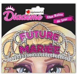 Diadema fucsia "Future Mariée".
