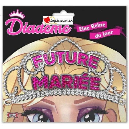 Diadema fucsia "Future Mariée".
