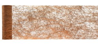 Chemin de table fanon métallisé,  cuivre, 30 cm x 5 mètres
