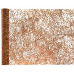 Chemin de table fanon métallisé,  cuivre, 30 cm x 5 mètres