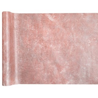 Chemin de table fanon métallisé,  rose gold, 30 cm x 5 mètres