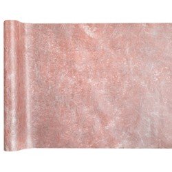 Chemin de table fanon métallisé,  rose gold, 30 cm x 5 mètres