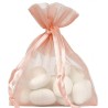 10 Sachets organdi, 7.5 x 10 cm, corail