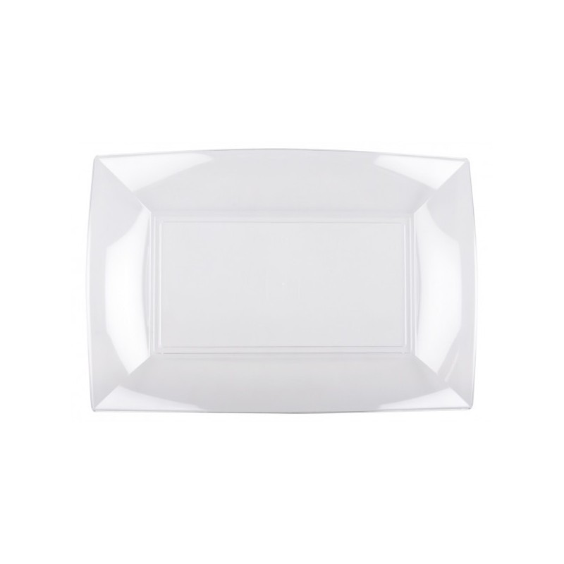 12 Assiettes rectangles, 280x190mm, tranparent 12 Assiettes rectangles, 280x190mm, tranparent