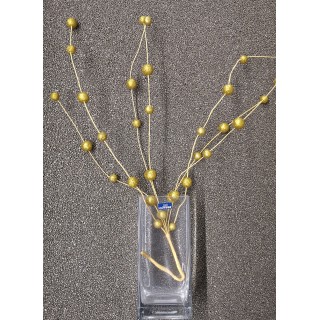 1 Ramo con palline dorate, 76 cm, grazioso in vaso.