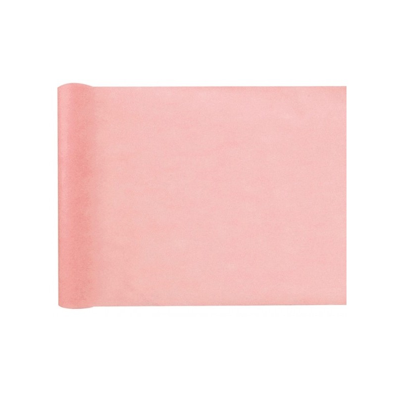 Chemin de table intissé, uni, 0.30 x 10 m, corail Chemin de table intissé, uni, 0.30 x 10 m, corail