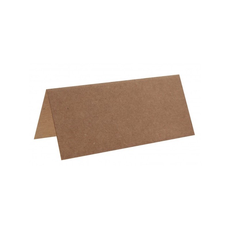 Marque place, carton, 3 x 7 cm, sachet de 10 pièces, kraft