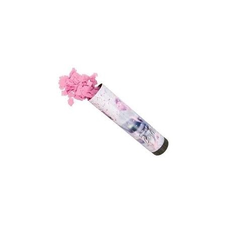 Cannone per coriandoli per nascita, con carta rosa
