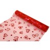 1 Rouleau organza cœurs 28 cm x 5 m rouge/rouge 1 Rouleau organza cœurs 28 cm x 5 m rouge/rouge