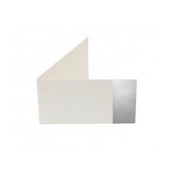 6 Etichette, semplici segnaposto con bordo metallico argento