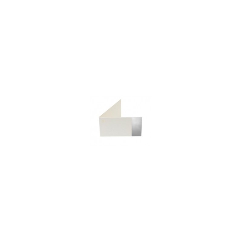 6 Etiquettes, marque-place uni bord métallisé argent