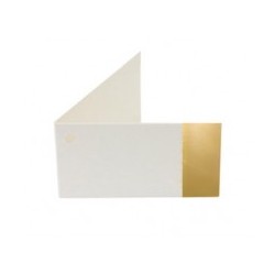 6 Etiquettes, marque-place uni bord métallisé or