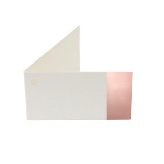 6 Etichette, semplici segnaposto con bordo metallico  oro rosa